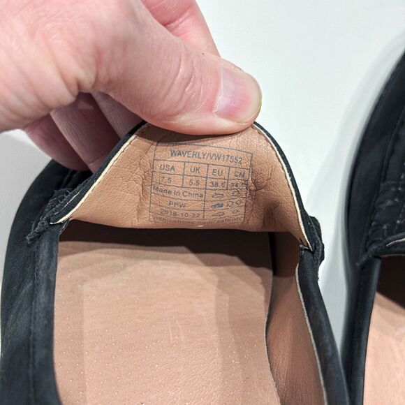 Vionic Waverly Black Nubuck Leather Penny Loafers Comfort Arch Support Women 7.5 - Picture 7 of 14